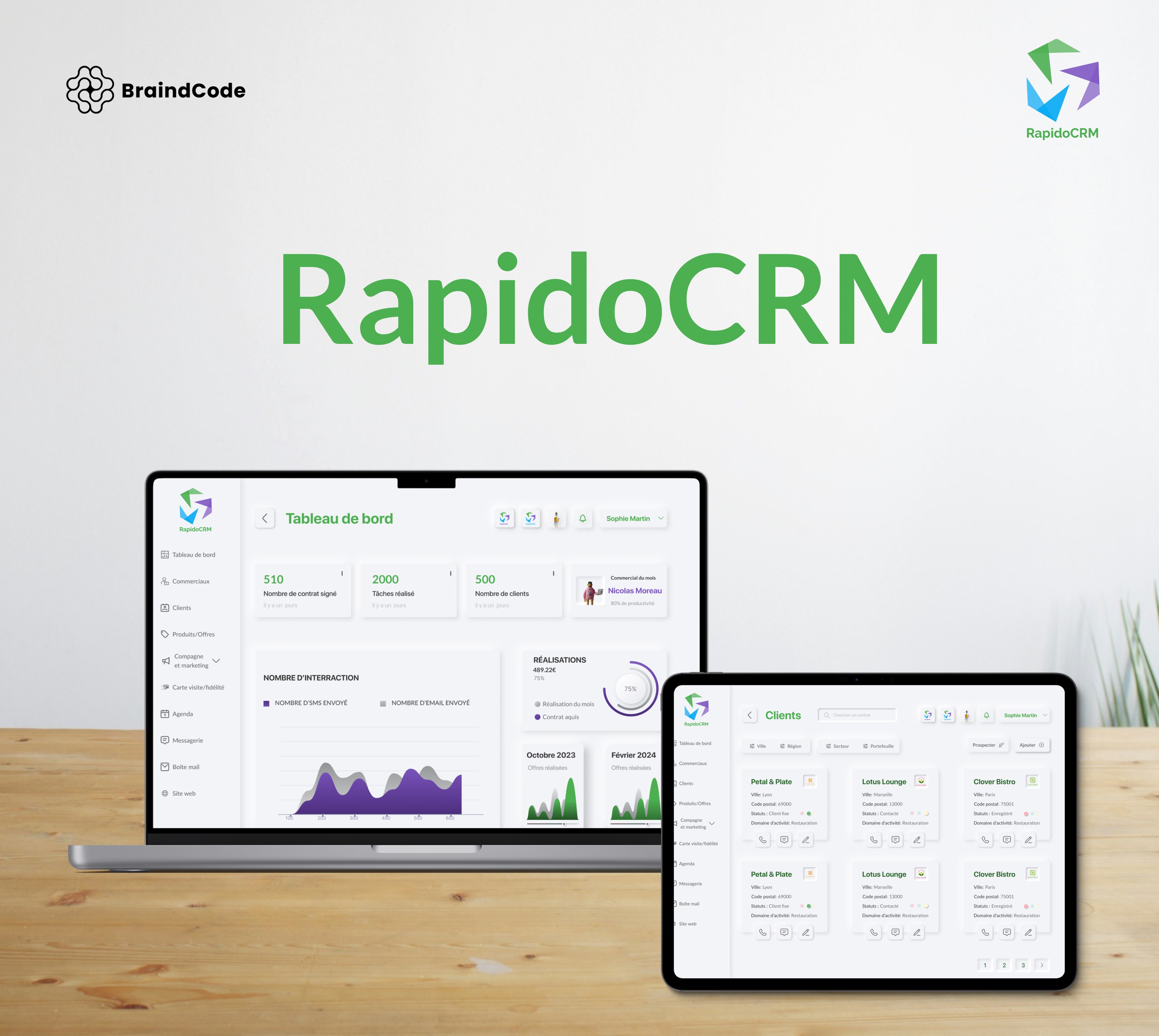 Capture création template mail RapidoCRM